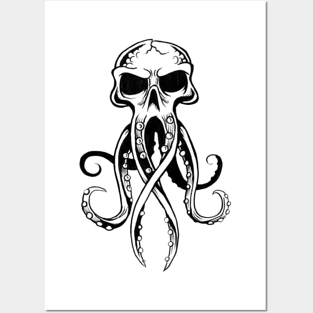 Kraken Skull Wall Art by AfrAsian-Mafia